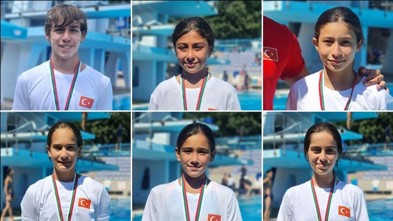 Genç milli yüzücülerden Bulgaristan'daki turnuvada 2'si altın 6 madalya