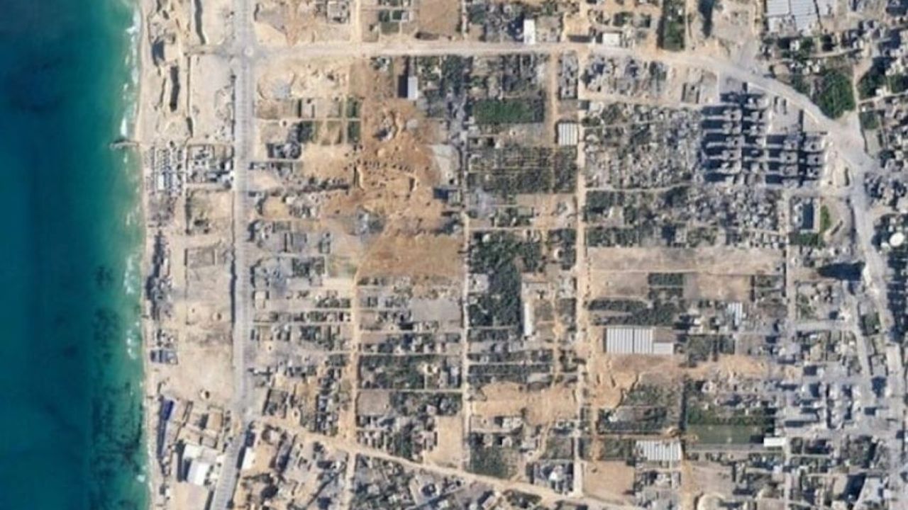 İşgalci İsrail’in Gazze’ye saldırılarının boyutu uydudan görüntülendi