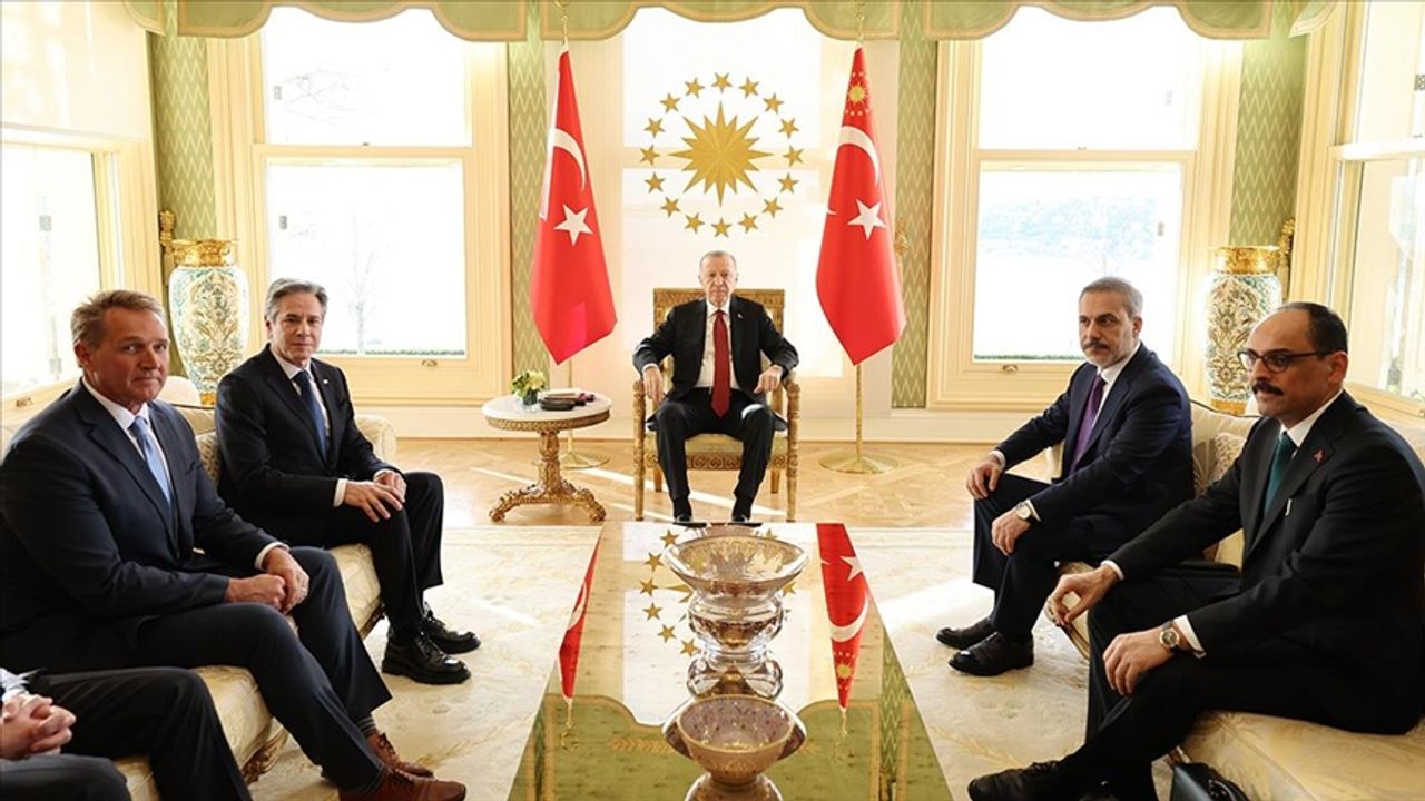 Cumhurbaşkanı Erdoğan, ABD Dışişleri Bakanı Blinken'la görüştü