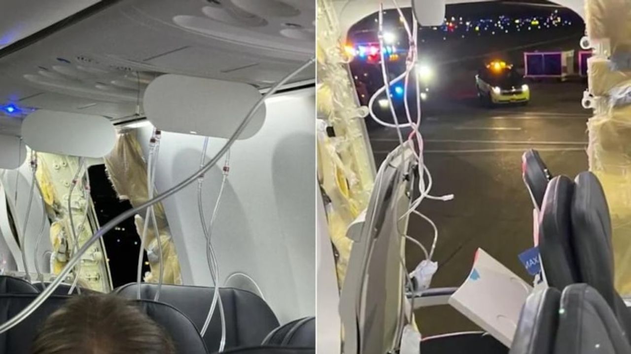 Yolcu uçağında panik: Uçağın penceresi koptu!
