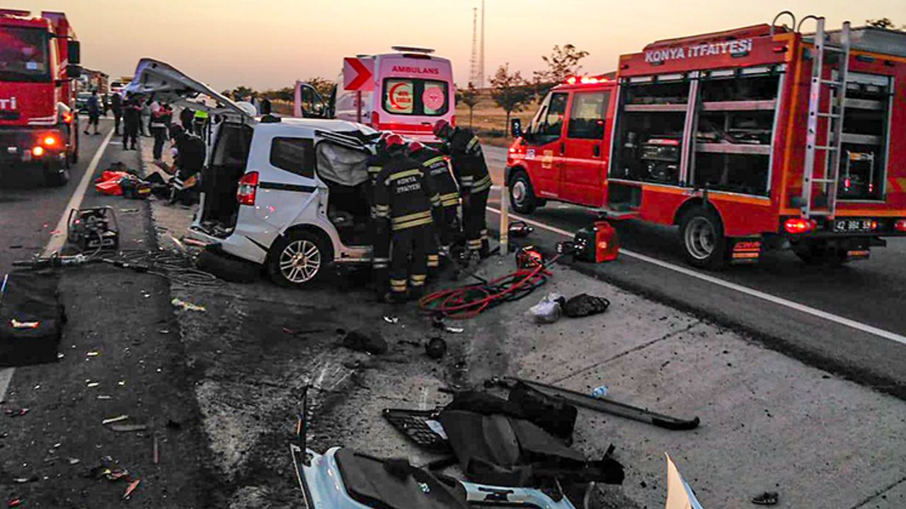 Konya’da trafik kazası: 6 ölü, 2 yaralı
