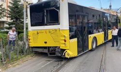 Güngören'de tramvay yolunda kaza