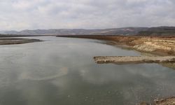 Kuraklık ve yağış azlığının etkisiyle Keban Baraj Gölü'nde çekilme sürüyor