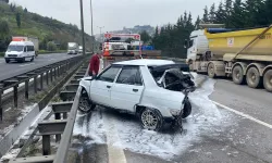 TEM'de trafik kazası: İstanbul yönü trafiğe kapandı