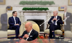 ABD Başkanı Joe Biden, İsrail Cumhurbaşkanı ile toplantıdayken uyuyakaldı!