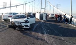 Osmangazi Köprüsü'nde feci kaza: 4 araç birbirine girdi!
