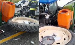 Diyarbakır'da otomobil ve traktör çarpıştı: 4 yaralı 