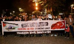 Trabzon'da, İsrail'in Gazze'ye saldırıları protesto edildi