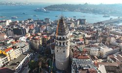 Galata Kulesi'ndeki restorasyon çalışmaları devam ediyor