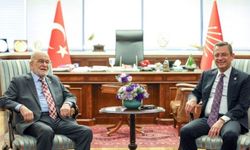 CHP Genel Başkanı Özel, Saadet lideri Karamollaoğlu ile bir araya geldi