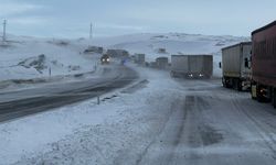 Tendürek Geçidi kar nedeniyle kapandı: Yolda kalan araçlar kuyruk oluşturdu