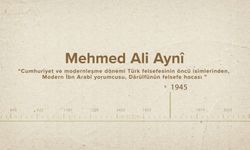 Mehmed Ali Aynî... İslam Düşünürleri - 513. Bölüm