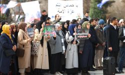AGD'li üniversite öğrencileri İsrail'i protesto etti