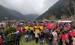 Trabzon Uzungöl'de HES'e tepki