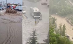Ankara'yı sağanak vurdu: Yollar göle döndü, araçlar arızalandı