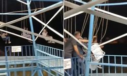 Van'da lunaparkta salıncağa binen çocuğun emniyet kemeri açıldı: O anlar kamerada