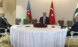 Erdoğan Astana'da Aliyev ve Şerif ile görüştü