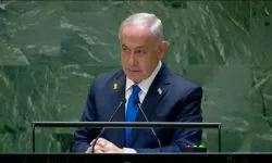 Katliamcı Netanyahu BM'de konuştu