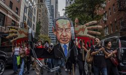 New York'ta binlerce kişi İşgalci İsrail Başbakanı Netanyahu'yu protesto etti