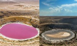 Pembe rengi ile ünlenen Meyil Obruk Gölü tamamen kurudu