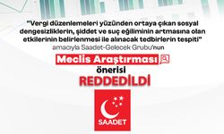 Saadet-Gelecek Grubu önerdi, Cumhur İttifakı reddetti: Vergi adaletsizliklerinin suç oranlarına etkisi araştırılamayacak