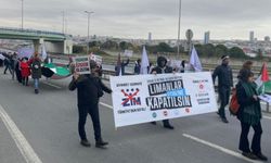 Ambarlı Limanı'nda protesto: İsrail'le suç ortaklığı derhal son bulmalı