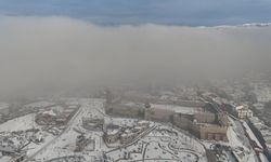 Erzurum’da sis; kent havadan dronla görüntülendi