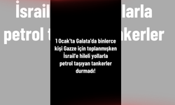 Direniş Çadırı: Galata’da Filistin için halkı yürüyüşe çağıranlar Ceyhan’dan akan petrolü görmüyorlar mı?