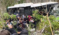 Kocaeli'de yolcu otobüsü şarampole yuvarlandı