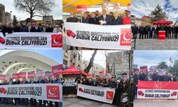 Saadet Partisi'nden 6 Şubat Depremleri'nin 3'üncü yılında "deprem düdüğü" eylemi