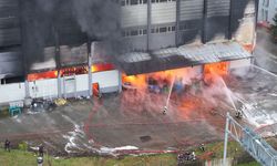 Trabzon'da fındık fabrikası deposunda yangın