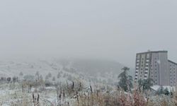 Bolu'nun yüksek kesimlerine kar yağdı