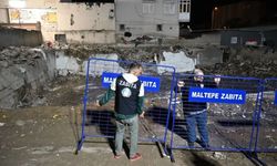 Maltepe'de kısmen çöken binanın enkazında çalışmalar tamamlandı