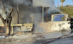 Bodrum'da çıkan yangında 2 iş yerinde hasar oluştu