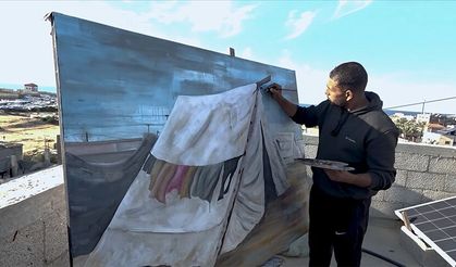 Gazze’deki acıyı tuvaline taşıyan ressam: Renklerimiz, sesimizi dünyaya ulaştırıyor
