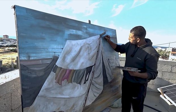 Gazze’deki acıyı tuvaline taşıyan ressam: Renklerimiz, sesimizi dünyaya ulaştırıyor