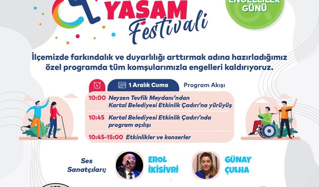 Kartal Belediyesi’nden ‘Engelsiz Yaşam Festivali’