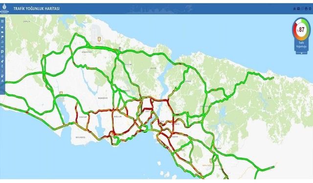 İstanbul'da trafik yoğunluğu yüzde 90!