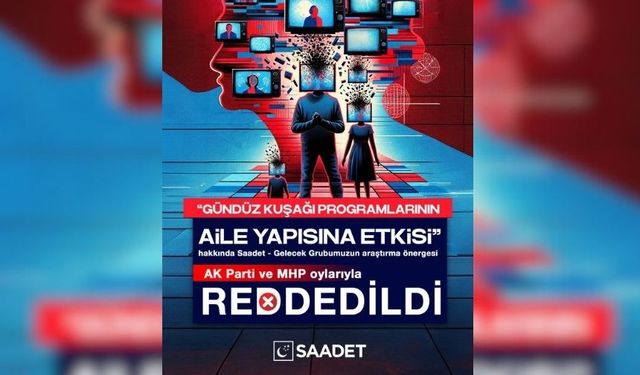 Saadet-Gelecek Grubunun, verdiği önerge AK Parti ve MHP oylarıyla reddedildi!