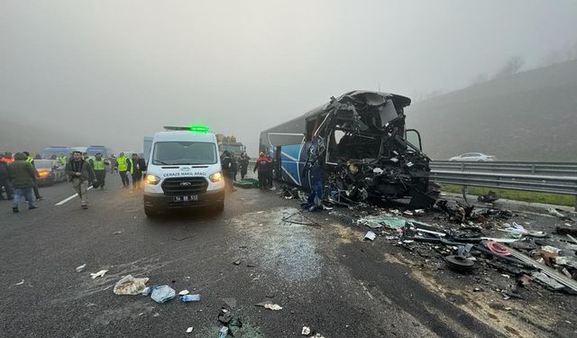 Kuzey Marmara Otoyolu'nda zincirleme kaza: Çok sayıda ölü ve yaralı var!