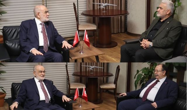 Zekeriya Yapıcıoğlu ve Ahmet Yener'den Temel Karamollaoğlu'na taziye ziyareti