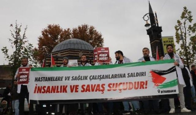 Diyarbakır ve Siirt’te doktorlardan ‘Sessiz Yürüyüş’ ile İsrail protestosu