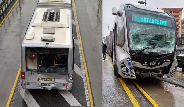 Avcılar’da iki metrobüs çarpıştı: 4 yaralı