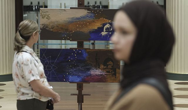 Ressam Betül Burnaz'dan Filistin temalı "Umudun Tezahürü" resim sergisi