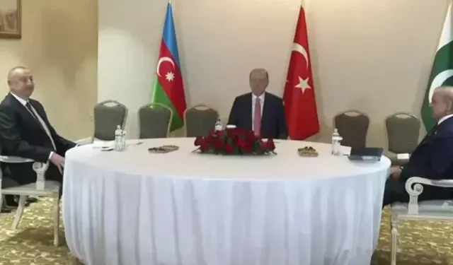 Erdoğan Astana'da Aliyev ve Şerif ile görüştü