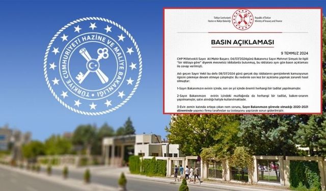 CHP'li Başarır'ın 'ev tadilatı' iddiasına Hazine ve Maliye Bakanlığı'ndan açıklama