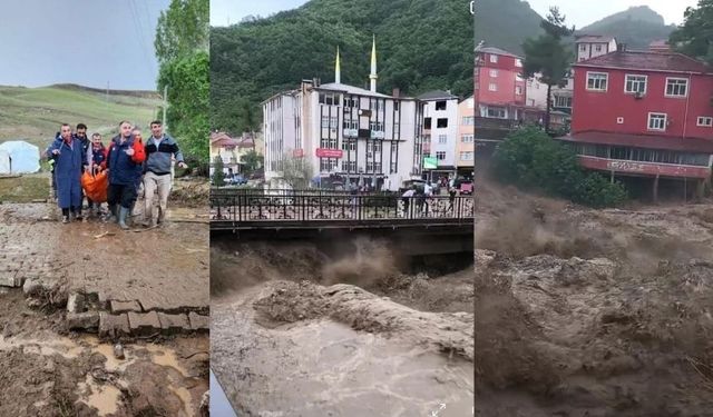 Karadeniz'i sel vurdu | Meteoroloji'den 17 il için uyarı üzerine uyarı: Sel, dolu ve heyelana dikkat!