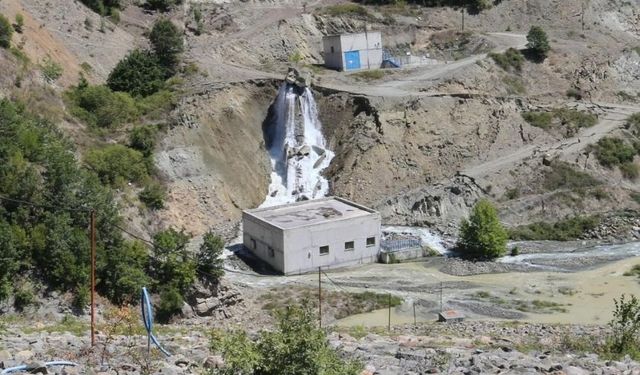 Amasya'da HES alanında heyelan