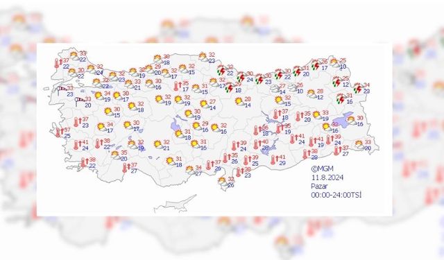 Meteoroloji'den 12 il için sağanak ve gök gürültülü sağanak yağış uyarısı