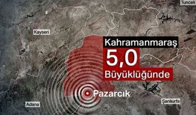 Son dakika: Kahramanmaraş'ta 5 büyüklüğünde deprem!